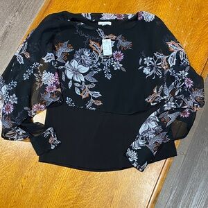 Maurices Pink Floral Fitted Blouse
